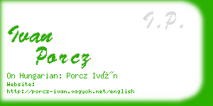 ivan porcz business card